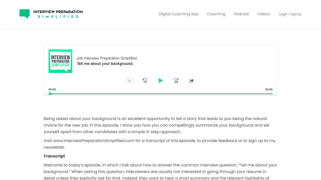 Tell me about your background. - Interview Preparation Simplified